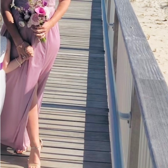 Donated Prom Dress Drive       Bridesmaid Wedding Formal Prom long dress lace - Picture 10 of 14